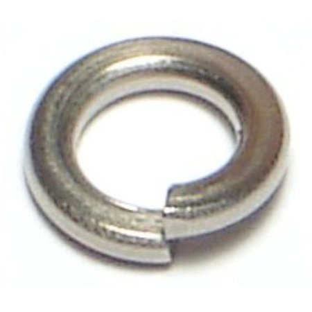 MIDWEST FASTENER Split Lock Washer, For Screw Size #10 18-8 Stainless Steel, Plain Finish, 100 PK 05337